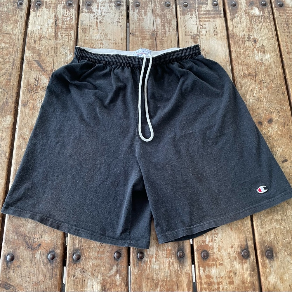 Vintage Black Champion Shorts/ L